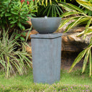 Zen Bowl Water Fountain, Outdoor Bird Feeder / Bath Fountains, Relaxing Water Feature For Garden by HouseOfZazla