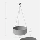 Veradek Mason Series Hanging Kona Planter - Round Planter for Outdoor Balcony/Patio | Made from Plastic-Stone Composite with Hanging Attachment | Modern Décor for, Flowers, Succulents, Small Plants by GreenHaven Gardens