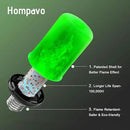 Hompavo 【Upgraded LED Flame Light Bulbs, Green Flickering Light Bulbs with Upside Down Effect, E26 Flame Bulb for Home Halloween St. Patrick's Day Christmas Decorations Indoor & Outdoor, 4 Pack by GreenHaven Gardens