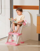 Potty Training Seat, Toddler Toilet Seat With Steps, 2 In 1 Toddler Potty Training Toilet With Splash Guard, Anti-Slip Step Stool Soft Mat, Adjust High Potty Seats For Toddlers Kids Boys Girls by TinyTreasures Baby Boutique