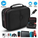 Portable Deluxe Carrying Case for Nintendo Switch Protected Travel Case w/ Rubberized Handle Shoulder Strap