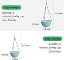Hanging Planters for Indoor Plants 8/10 Inch, 4 Packs Plant Hanger Outdoor with Drainage Holes, Hanging Basket Flower Pot Perfect for Home, Office and Garden (Sky Blue) by GreenHaven Gardens