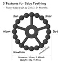3 Pack Ring Teether, Silicone Teething Ring Toys for Babies 6 Months, Seposeve Baby Teethers 6-12 Months 12-24 Months, Easy to Grasp Toy for Baby Teething Relief by TinyTreasures Baby Boutique