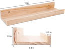 AZSKY Picture Ledge Shelf, Small Floating Shelves Set of 2, 16 Inches Nursery Book Shelves for Toys Storage, Kids Bookshelf Wall Mounted for Living Room Bedroom Decor Books Photo Frames,Natural by CozyNest Decor