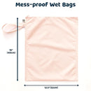 Tiny Twinkle Mess proof Waterproof Wet Dry Bag,2pk Reusable Wet Bags for Swimsuits&Baby Clothes,Leakproof Wet Bag,Waterproof Bag for Travel&Diaper bag,Wet Bags for Baby (Rose, Burgundy) by TinyTreasures Baby Boutique