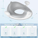 ANGELBLISS Baby Potty Training Toilet Seat with Soft Cushion Handles, Haute Collection, Double Anti-Slip Design and Splash Guard for Boys and Girls (Grey) by TinyTreasures Baby Boutique