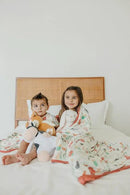 Copper Pearl Jumbo 3-Layer Baby Blanket: Soft Baby Quilts for Boys and Girls | Breathable, Cozy, Toddler Blanket | Baby Quilt for Newborns | 46x46 Premium Polyester/Rayon | Farmstead by CozyNest Decor