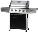 MASTER COOK 4 Burner Gas Grill, 52,000BTU Cabinet Style Grill, Propane Grill with Side Burner, Built with Stainless Steel (Black) by GreenHaven Gardens