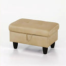 Ottoman Rectangular Storage Ottoman Bench, Flannel Footrest Stool Footstool with Lid for Living Room, Bedroom, Entryway, Light Brown, 28.5"x19"x17.5" by CozyNest Decor