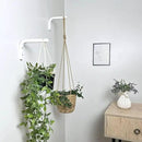 2-Piece Set of Plant Hooks for Wall 6 inch - Mounted Wooden Plant Hook - Indoor and Outdoor Bracket Plant Hanger for Planters, Lanterns, Bird Feeders, Patio Decorations (White) by GreenHaven Gardens