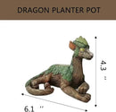 Funny Dragon Planter, Resin Animal Planter, Dragon Statue Outdoor, Dragon Figurines, Unique Succulent Pots with Drainage Hole, Dragon Yard Decor for Outside Lawn Patio Patio Yard Ornament Gifts (A) by GreenHaven Gardens
