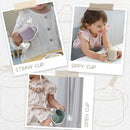Moonkie Silicone Baby Sippy Cups | 3 Stages Training Cup Straw Cup for Infants Toddlers and Kid | 4 oz 1Pack by TinyTreasures Baby Boutique