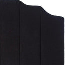 24KF Black Teddy Fabric Tufted for Queen Upholstered Headboard, Modern Vertical Channel Design Full Headboard with Stepped Silhouette Top Edge, 6026-Q-Teddy Black by CozyNest Decor