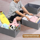 10 Pack Large Capacity Storage Bins, 25L Fabric Closet Organizer With Handles, Collapsible Baskets for Shelves, Clothing, Sheets, Books, Toys (Gray) by TinyTreasures Baby Boutique