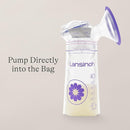 Lansinoh Breastmilk Storage Bags, 150 Count, Baby Essentials, Fast Freeze & Thaw Breast Milk Bags for Baby Bottle Feeding, Superior Strength & Stretch, 6 Ounce by TinyTreasures Baby Boutique