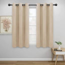 Easy-Going Blackout Curtains for Bedroom, Solid Thermal Insulated Grommet and Noise Reduction Window Drapes, Room Darkening Curtains for Living Room, 2 Panels (42x54 in, Beige) by CozyNest Decor