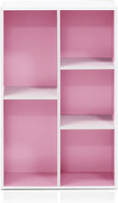Furinno 5-Cube Reversible Open Shelf, White/Pink 11069WH/PI by TinyTreasures Baby Boutique