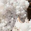 140pcs Balloon Arch Kit, White Balloons of Different Sizes Pack of 18 12 10 5 Inch Party Balloon Kit for Birthday Party or Balloon Arch as Graduation Wedding Baby Shower Anniversary Party Decorations by TinyTreasures Baby Boutique
