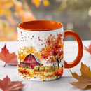 Fall Farm Coffee Mug - Farm Lover Mugs Gifts for Women Men - Autumn Decor Gifts For Home Farmhouse Thanksgiving - 11oz Printed Ceramic Mug by CozyNest Decor