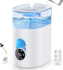 Humidifiers for Bedroom Large Room Home - GloryAir 6L Quiet Top Fill Cool & Warm Mist Humidifier with Smart Humidity Control, Remote Control, 7-Color Light, Humidistat, Oil Diffuser for Plants & Baby by TinyTreasures Baby Boutique