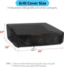 Kingling Grill Cover for Blackstone 1860 2225 On The Go Range Top Combo Griddle, 41 inch Waterproof & Dustproof Outdoor Grill Cover (Cover Only) - Black by GreenHaven Gardens