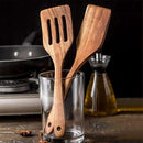 5 Pcs Best Wooden Spoons for Cooking Kitchen Utensils Set Acacia Wood Cooking Spatula Turner Non Toxic Utensil Slotted Serving Spoon Flat Spatulas Set Wooden Utensis Mixing Cooking Spoon Kitchen Tools by CozyNest Decor