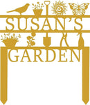 Personalized Garden Sign, Custom Garden Tools Sign with Stakes, Garden Sign with Last Name, Personalized Flower Garden Name Sign, Yard Sign, Lawn Sign, Custom Family Name Garden Sign, Farmhouse Decor by CozyNest Decor