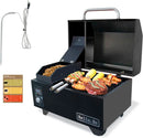 Pellet Grill, Portable Pellet Smoker, Smoker Grill with Digital Control, LED Screen, Meat Probe, Portable pellet Grills for BBQ, Smoke, Bake and Roast, RV Camping，Black by GreenHaven Gardens