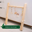 Wossen® Wooden Baby Play Gym Set and PlayTent Cover, Naturel Baby Gym, Reliable Toys, Ergonomic and Multipurpose Use, Mat and Play Tent Cover, Newborn Gift for Baby Girl and Boy by TinyTreasures Baby Boutique