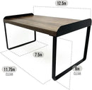 Mitus Shelf Organizer and Storage, Tiered Wood Cabinet Rack for The Kitchen Counter, Bathroom Counter, Pantry Cupboard, Office Desk Bookshelf, 12" Wide Walnut Brown and Black by CozyNest Decor