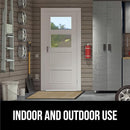 GORILLA GRIP 100% Waterproof All-Season WeatherMax Doormat US Designed Natural Rubber, Stain and Fade Resistant, Low Profile Indoor Outdoor Door Mats, Easy Clean Patio Mat, 23x35, Beige Diamond