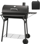 Barrel Charcoal Grill, Large Charcoal Grills with Front and Side Shelf, 627 Square Inches Cooking Grid, Outdoor BBQ Grill, Perfect for Backyard Camping, Patio Parties, and Picnics by GreenHaven Gardens