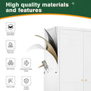 Letaya White Storage Cabinet with Adjustable Shelves-Metal Home Kitchen Pantry Cabinets with Doors,Organization Locker for Cupboard/Bedroom/Dining/Living/Bathroom/Office/Garage Room by CozyNest Decor
