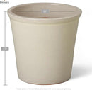Emissary Round Stoneware Planter (Parent SKU 12012) (Cream, 13" D x 12" H) by CozyNest Decor