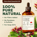 Kukka Clove Oil for Teeth and Gums - 4 Fl Oz - 100% Pure Natural Clove Essential Oil - Steam distilled from Flower Buds for Potency - Perfect Solution for Oral Care, Hair, Diffuser & Soap Making Scent by CozyNest Decor