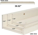 Giftgarden 36 Inch Floating Wall Shelves Creamy White Beige Wood-Grain, Large Picture Ledge Long Wooden Shelfs for Bedroom Living Room Kitchen Bathroom Nursery Office, Set of 3 Different Sizes by CozyNest Decor