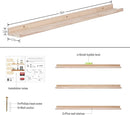 AZSKY 36 Inch Floating Shelves,Wall-Mounted Photo Ledge Shelves Set of 3,Natural Wood Shelves for Display Items What You Want,3 Same Sizes by TinyTreasures Baby Boutique