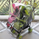 Aligle Twin Stroller Raincoat Universal Size Side by Side Stroller Weather Shield, Baby Rain Cover/Wind Shield by TinyTreasures Baby Boutique