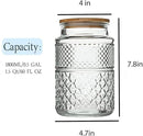 Large Glass Storage Jar, 2 Pack 60 FL OZ Glass Food Storage Containers with Bamboo Lid, Kitchen Containers Cereal Canisters Decorative Jar for Candy Snack Cookies Coffee Tea Nuts Airtight Glass Jars by CozyNest Decor