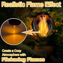 2PCS Solar Hot Air Balloon Lanterns with Flame with Shepherd's Hooks, Glass Hanging Flickering Lights Outdoor Waterproof for Garden Tree Yard Patio Mother's Day Gift, 18" H Peacock-Blue by GreenHaven Gardens