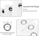 Easy-Going Blackout Curtains for Bedroom, Solid Thermal Insulated Grommet and Noise Reduction Window Drapes, Room Darkening Curtains for Living Room, 2 Panels(42x63 in, White) by CozyNest Decor