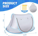 Baby Beach Tent with Baby Hat, Pop Up Toddler Travel Bed with Sun Hat for Boys or Girls, Sun Shade for Toddler Camping, Infant Portable Sun Shade, Summer Beach Baby by TinyTreasures Baby Boutique