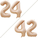 GOER Number 24 Balloons for 24th Birthday Party Decorations,42 Inch Jumbo Foil Helium 42 Balloons for 42nd Birthday Party Decoration (Caramel) by TinyTreasures Baby Boutique