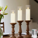 24-Pack Acrylic LED Flameless Pillar Candles with Remote & Timer, Battery Powered - Perfect for Indoor/Outdoor Decor,Wedding,BBQ and Gift - Easily Create a Magical Atmosphere. by CozyNest Decor