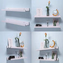 AZSKY White Floating Shelves Wall Mounted Set of 2, 24 Inch Picture Ledge Shelf for Storage Bedroom Bathroom Kitchen Living Room Office Modern Rustic Style Display Shelves (Solid Pine Wood) by CozyNest Decor