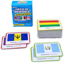 Menique Flags of The Americas Memory Matching Game – Spanish Edition – 70 Cards (35 Pairs) with Flags, Countries & Capitals – Educational Matching Game in Spanish for Kids and Adults by TinyTreasures Baby Boutique