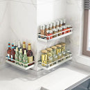 2PCS Kitchen Spice Rack, SUS304 Stainless steel Wall Mount Storage Rack, Seasoning Container, 11.8Inch Spice Organizer, Kitchen Seasoning Hanging Rack, Bathroom Shelf for Storing Toiletries by CozyNest Decor