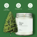 1OAK Soy Wax Candles (Fresh Pine) - Pine Candle - Soy Candles for Home Scented - Long Burning Premium - Hand-Poured (7oz.) by CozyNest Decor