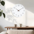 Mosewa Large Wall Clock Battery Operated 16 Inch White Silent Non Ticking Simple Minimalist Clock Decorative for Kitchen Home Bedroom Living Room Office by CozyNest Decor