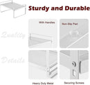 3 Pack Expandable Cabinet Shelf Organizer Kitchen Shelf Riser Stackable Pantry Shelves Kitchen Organizers and Storage Metal Spice Rack Countertop Organizer Cupboard Adjustable Shelfs Desk Rack Shelf by CozyNest Decor